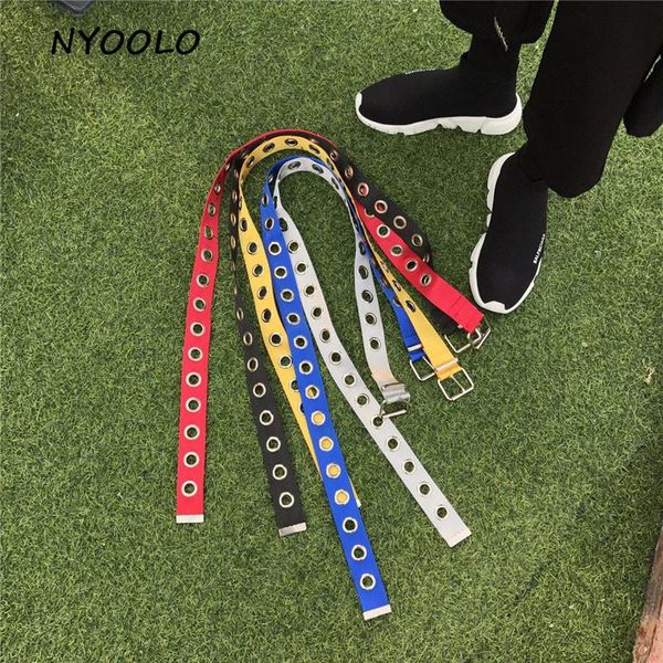 fashion belt women&men hollow punk straps ceintures canvas belts solid color hip hop waist accessories, Black;brown
fashion belt women&men hollow punk straps ceintures canvas belts solid color hip hop waist accessories, Black;brown