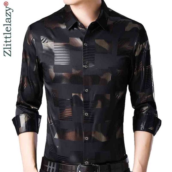 brand casual spring luxury plaid long sleeve slim fit men shirt streetwear social dress shirts mens fashions jersey 2306 210721, White;black
brand casual spring luxury plaid long sleeve slim fit men shirt streetwear social dress shirts mens fashions jersey 2306 210721, White;black