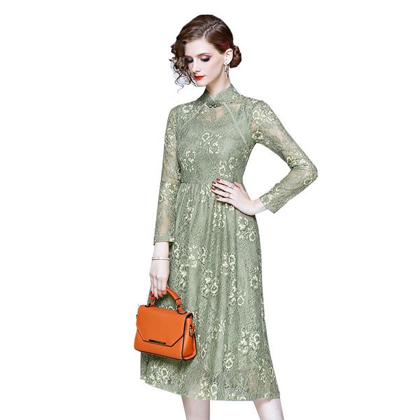 luxury cheongsam spring and summer women's wear shenzhen fashion chine improved stand collar long sleeve lace drs, Blue;red
luxury cheongsam spring and summer women's wear shenzhen fashion chine improved stand collar long sleeve lace drs, Blue;red