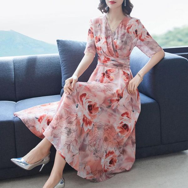 summer vintage pink floral real silk midi dresses 2021 korean 3xl plus size maxi women sundress elegant bodycon party vestidos casual, Black;gray
summer vintage pink floral real silk midi dresses 2021 korean 3xl plus size maxi women sundress elegant bodycon party vestidos casual, Black;gray