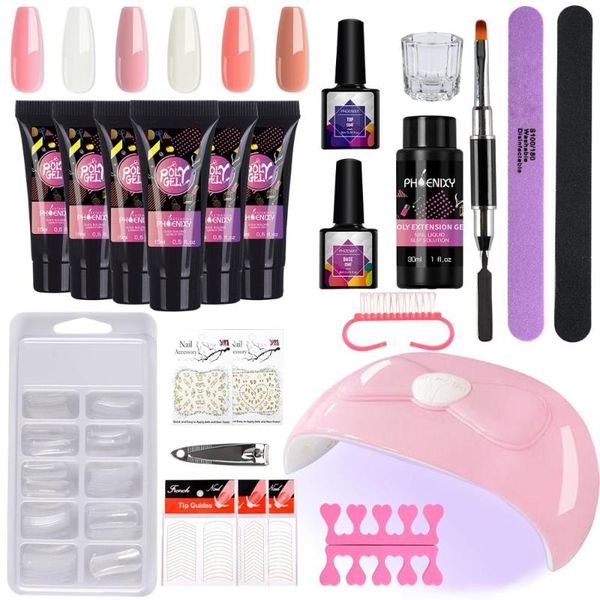 nail art kits poly extension gel kit with 54w led dryer lamp for nails semi permanent fast builder design tools manicure set
nail art kits poly extension gel kit with 54w led dryer lamp for nails semi permanent fast builder design tools manicure set