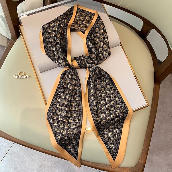 scarves silk scarf ribbon 15*150cm camellia print women neck ties foulard bandana head hijab fashion female handle bag scarfs, Blue;gray
scarves silk scarf ribbon 15*150cm camellia print women neck ties foulard bandana head hijab fashion female handle bag scarfs, Blue;gray