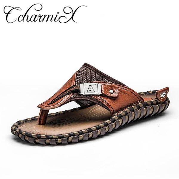 slippers ccharmix genuine leather mens flip flops man beach summer 2021 outdoor male casual daily shoes, Black
slippers ccharmix genuine leather mens flip flops man beach summer 2021 outdoor male casual daily shoes, Black