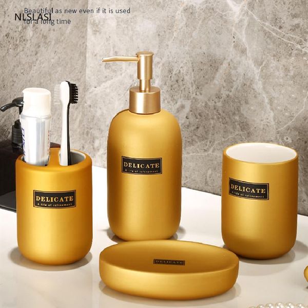 nordic luxury style ceramic bathroom accessories set soap dispenser mouth cup toothbrush holder dish with tray decorations bath accessory
nordic luxury style ceramic bathroom accessories set soap dispenser mouth cup toothbrush holder dish with tray decorations bath accessory