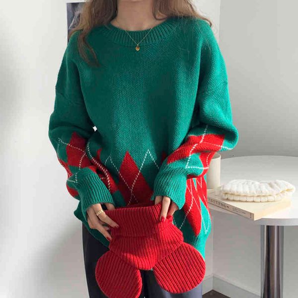 women's sweaters hzirip chic argyle-style sweatshirt, urban sweater-colored sweaters in , , knitted-out, loose, for women, casual sweat, White;black
women's sweaters hzirip chic argyle-style sweatshirt, urban sweater-colored sweaters in , , knitted-out, loose, for women, casual sweat, White;black