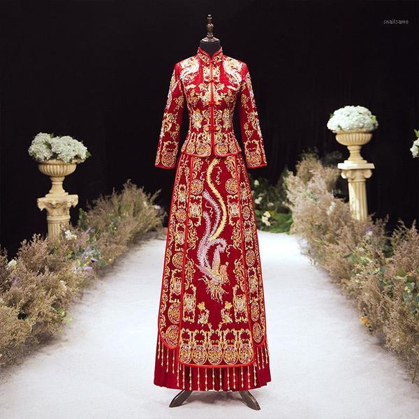 suzhou embroidery wedding dress oriental cheongsam chinese style marriage set vintage bride clothing overseas lady gift ethnic, Red
suzhou embroidery wedding dress oriental cheongsam chinese style marriage set vintage bride clothing overseas lady gift ethnic, Red