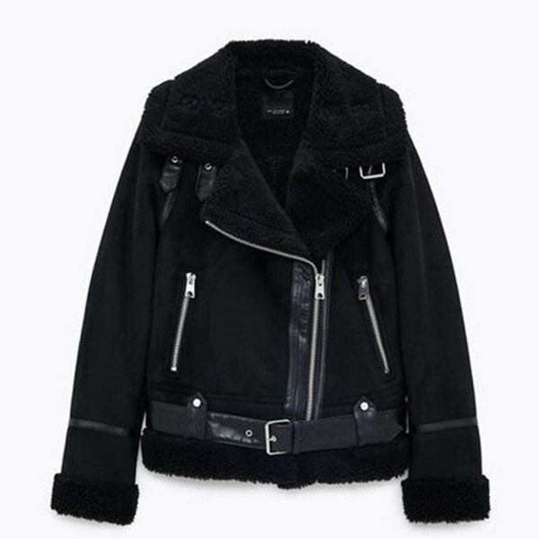 faux fur leather jacket women wool coat winter thick motorcycle jackets vintage suede lambswool coats loose outwear women jacket, Black
faux fur leather jacket women wool coat winter thick motorcycle jackets vintage suede lambswool coats loose outwear women jacket, Black