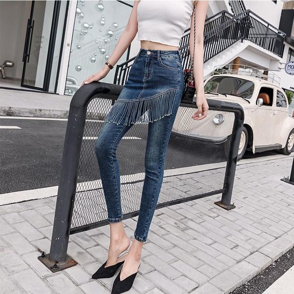 women's slim pants high waist flare jeans 2021 navy blue fringe denim elastic trousers xl
women's slim pants high waist flare jeans 2021 navy blue fringe denim elastic trousers xl