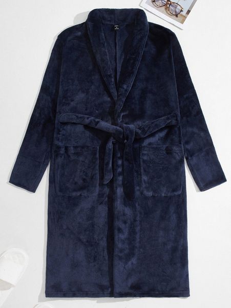 men pocket patched belted flannel robe k4ns#, Black;brown
men pocket patched belted flannel robe k4ns#, Black;brown