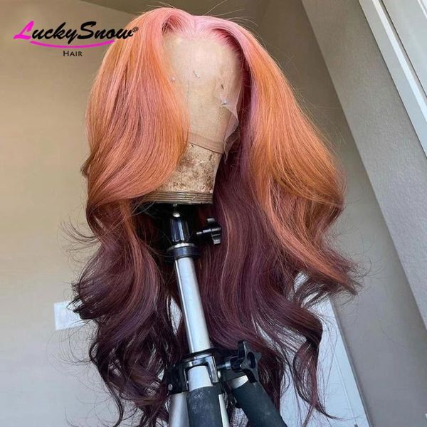 lace wigs ombre brown pink front wig brazilian remy body wave human hair for women highlighted 150%, Black;brown
lace wigs ombre brown pink front wig brazilian remy body wave human hair for women highlighted 150%, Black;brown