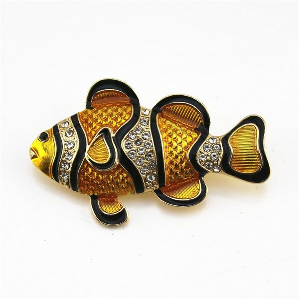 pins, brooches japanese and korean retro style enamel clownfish temperament fashion personality cute brooch, Gray 
pins, brooches japanese and korean retro style enamel clownfish temperament fashion personality cute brooch, Gray