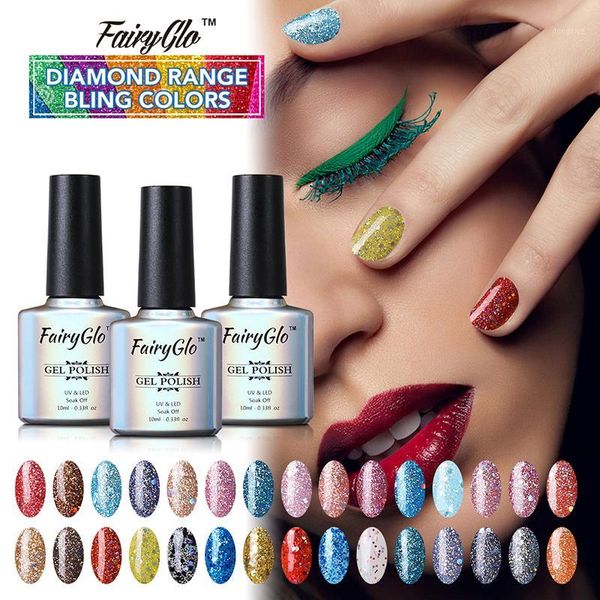 wholesale-fairyglo 1pcs diamond range bling color gel nail polish 10ml vernis semi permanent lak uv led soak off 30 color1, Red;pink
wholesale-fairyglo 1pcs diamond range bling color gel nail polish 10ml vernis semi permanent lak uv led soak off 30 color1, Red;pink