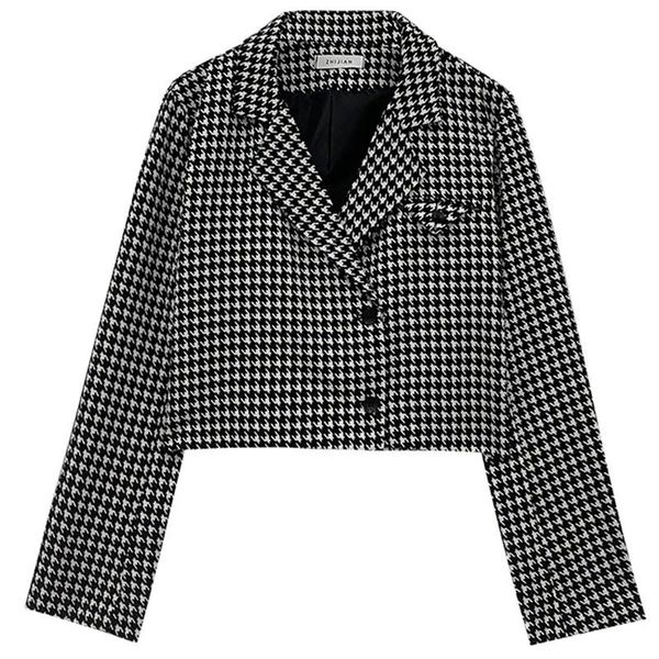 women's suits & blazers vintage single breasted office ladies plaid blazer long sleeve slim houndstooth suit jacket women female coat, White;black
women's suits & blazers vintage single breasted office ladies plaid blazer long sleeve slim houndstooth suit jacket women female coat, White;black
