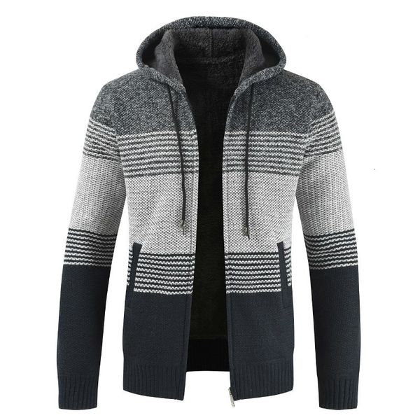 men's sweaters 2021's trendy winter cardigan casual male sweater turtleneck with thick hoodie velo coat partchwork striped from me, White;black
men's sweaters 2021's trendy winter cardigan casual male sweater turtleneck with thick hoodie velo coat partchwork striped from me, White;black
