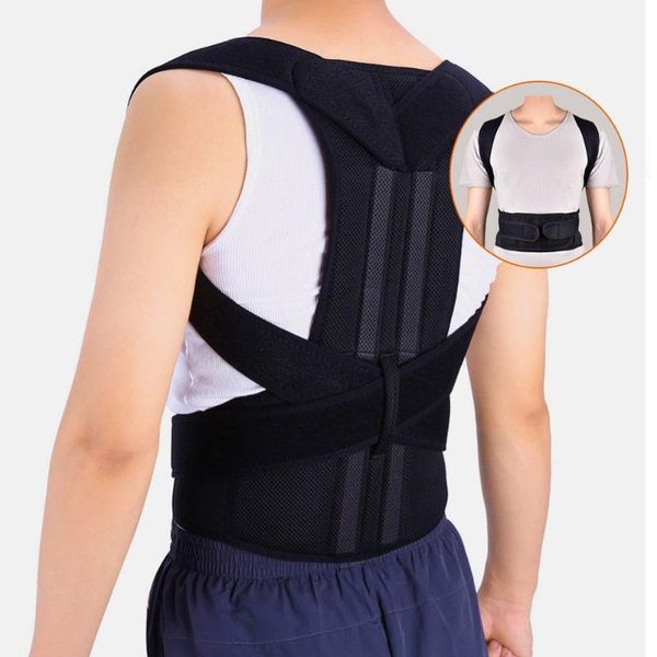 men's body shapers back posture corrector shoulder lumbar brace spine support belt adjustable corset correction, Black;brown
men's body shapers back posture corrector shoulder lumbar brace spine support belt adjustable corset correction, Black;brown