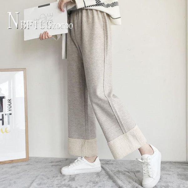 women's pants & capris woolen women autumn winter straight loose wide leg students female trousers, Black;white
women's pants & capris woolen women autumn winter straight loose wide leg students female trousers, Black;white