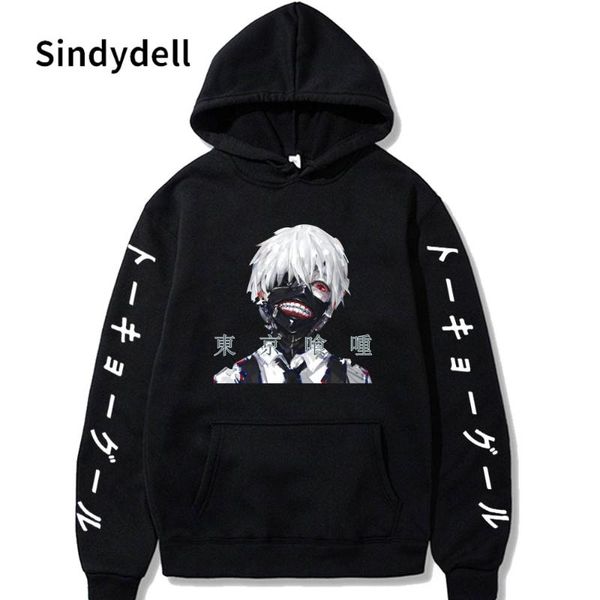 men's hoodies & sweatshirts 2021 sindydell fashion male clothes anime pullovers long sleeves tokyo ghoul kaneki ken hoodie street, Black
men's hoodies & sweatshirts 2021 sindydell fashion male clothes anime pullovers long sleeves tokyo ghoul kaneki ken hoodie street, Black