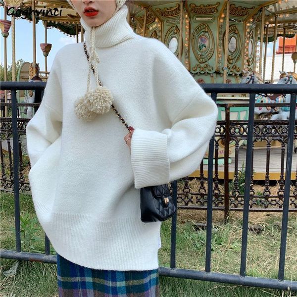 women's sweaters pullovers sweater womens solid turtleneck autumn warm loose simple thicken korean style long sleeve female knitwear ch, White;black
women's sweaters pullovers sweater womens solid turtleneck autumn warm loose simple thicken korean style long sleeve female knitwear ch, White;black