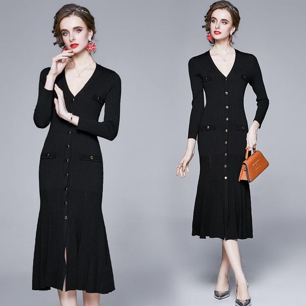 simgent arrival mermaid dress women knitted buttons v-neck long sleeve winter vestidos verano 2021 mujer sg010161 casual dresses, Black;gray
simgent arrival mermaid dress women knitted buttons v-neck long sleeve winter vestidos verano 2021 mujer sg010161 casual dresses, Black;gray