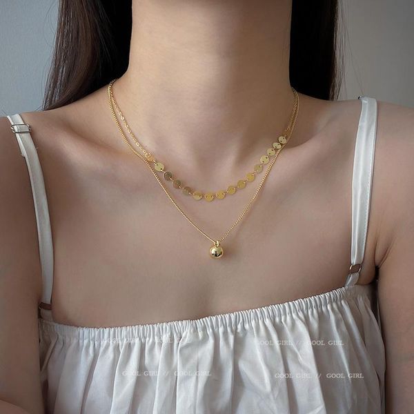 chains round ball double layered wearing feeling necklace dongdaemun korea simple fashion clavicle chain hip hop cold wind, Silver
chains round ball double layered wearing feeling necklace dongdaemun korea simple fashion clavicle chain hip hop cold wind, Silver