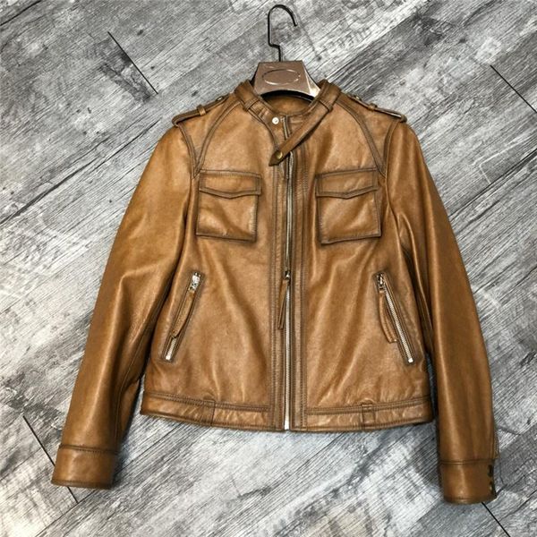 women's leather & faux european style o neck genuine sheepskin jacket motorcycle outwear women slim biker coat basic streetwear, Black
women's leather & faux european style o neck genuine sheepskin jacket motorcycle outwear women slim biker coat basic streetwear, Black
