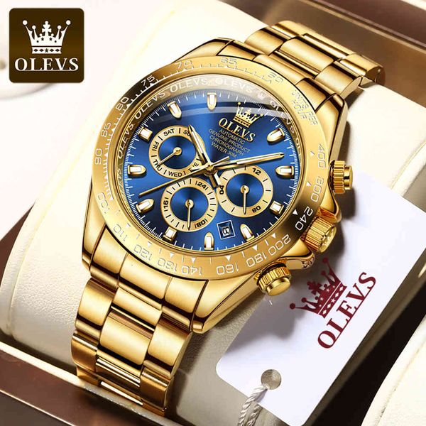 olevs luxe men automatic watch gold stainelss steel clock mechanical self winding mens watch date reloj hombre, Slivery;brown
olevs luxe men automatic watch gold stainelss steel clock mechanical self winding mens watch date reloj hombre, Slivery;brown