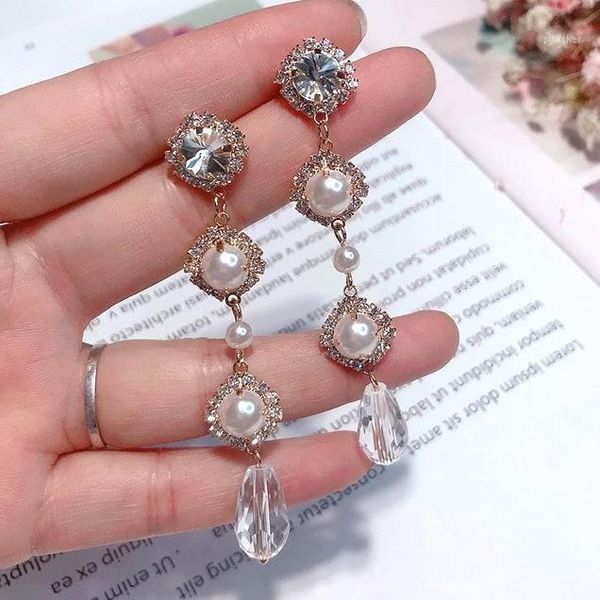 dangle & chandelier mengjiqiao 2021 elegant rhinestone crystal pendant long pendientes mujer moda fashion simulatd pearl temperament earring, Silver
dangle & chandelier mengjiqiao 2021 elegant rhinestone crystal pendant long pendientes mujer moda fashion simulatd pearl temperament earring, Silver
