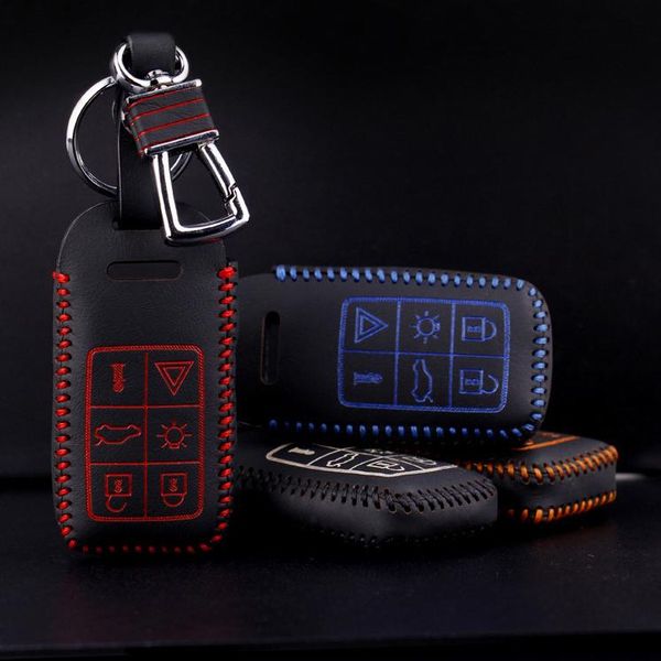 keychains brand genuine leather remote control car key case wallet bag cover for volov series, Silver
keychains brand genuine leather remote control car key case wallet bag cover for volov series, Silver