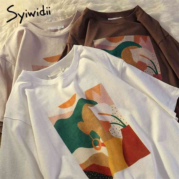 y2k aesthetic woman tshirts print graphic tee short sleeve o neck summer oversize streetwear white beige brown 210607
y2k aesthetic woman tshirts print graphic tee short sleeve o neck summer oversize streetwear white beige brown 210607