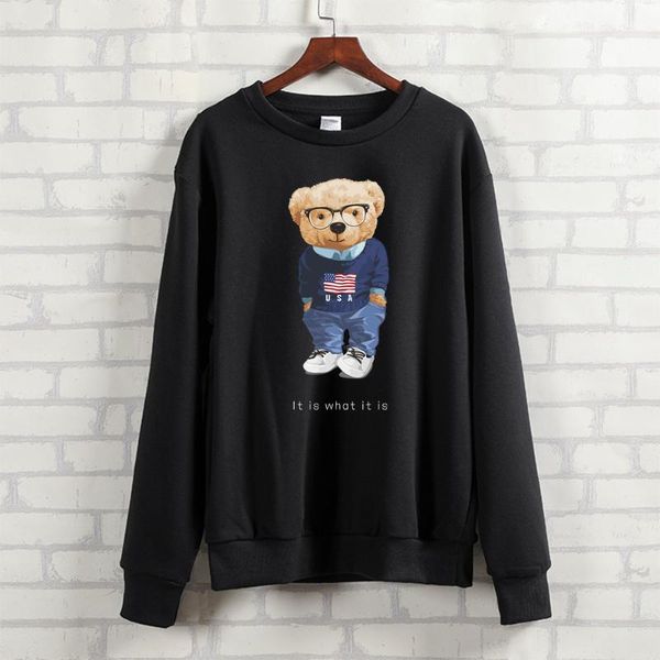 women's hoodies & sweatshirts blingpaw autumn clothes cute teddy bear it is what letter printed heavy blend crewneck sweatshirt long, Black
women's hoodies & sweatshirts blingpaw autumn clothes cute teddy bear it is what letter printed heavy blend crewneck sweatshirt long, Black