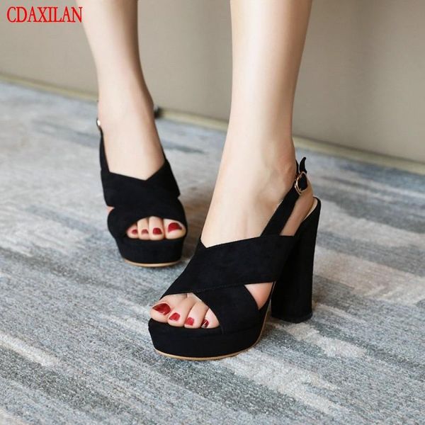 dress shoes cdaxialn to women sandals faux suede fabric cross strap super high heels platform buckle peep toe ladies shoe, Black
dress shoes cdaxialn to women sandals faux suede fabric cross strap super high heels platform buckle peep toe ladies shoe, Black