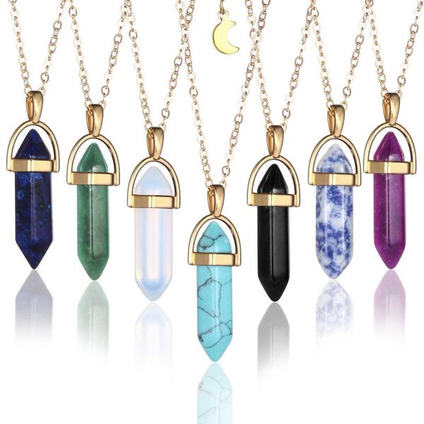 decorative objects & figurines crystal necklaces pendants suspension natural gem stone quartz hexagonal gemstone pendulum reiki chakr
decorative objects & figurines crystal necklaces pendants suspension natural gem stone quartz hexagonal gemstone pendulum reiki chakr