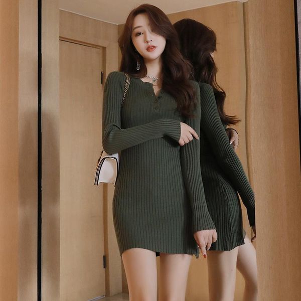 casual dresses for women 2021 o-neck straight sheath autumn korean temperament slim fitting knitting sweater women's fashion, Black;gray
casual dresses for women 2021 o-neck straight sheath autumn korean temperament slim fitting knitting sweater women's fashion, Black;gray
