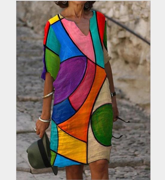 2021 new women printing dress summer v-neck half sleeve a-line dresses female retro litera vintage loose dress vestidos, Black;gray
2021 new women printing dress summer v-neck half sleeve a-line dresses female retro litera vintage loose dress vestidos, Black;gray
