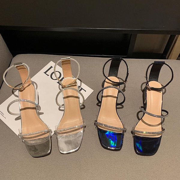 rhinestone women sandals open toe narrow band thick mid heels ladies slides fashion pumps elegant size 35-39 dress shoes, Black
rhinestone women sandals open toe narrow band thick mid heels ladies slides fashion pumps elegant size 35-39 dress shoes, Black