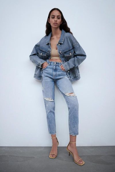 women's jeans 2021 ,spring european and american clothing street design hole decoration loose comfortable, Blue
women's jeans 2021 ,spring european and american clothing street design hole decoration loose comfortable, Blue