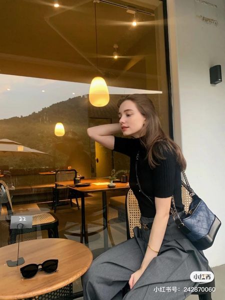 spring and summer light luxury black leather chain bag classic hobo fashion shoulder wild messenger tide bags