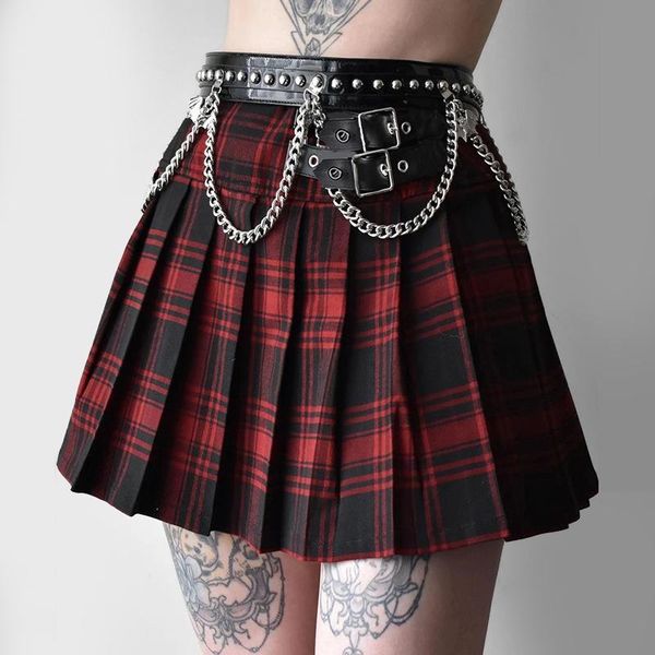 skirts plaid gothic punk pleated skirt grunge high waist a-line women mini harajuku belt zipper patchwork streetwear clothes, Black
skirts plaid gothic punk pleated skirt grunge high waist a-line women mini harajuku belt zipper patchwork streetwear clothes, Black