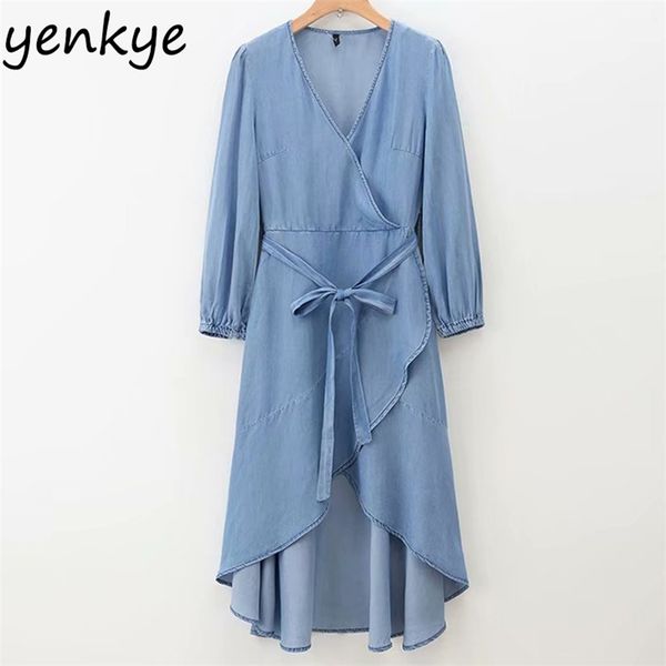 autumn dress women vintage blue denim elegant lady v neck long sleeve sashes ruffle hem wrap xdwm2585 210514, Black;gray
autumn dress women vintage blue denim elegant lady v neck long sleeve sashes ruffle hem wrap xdwm2585 210514, Black;gray