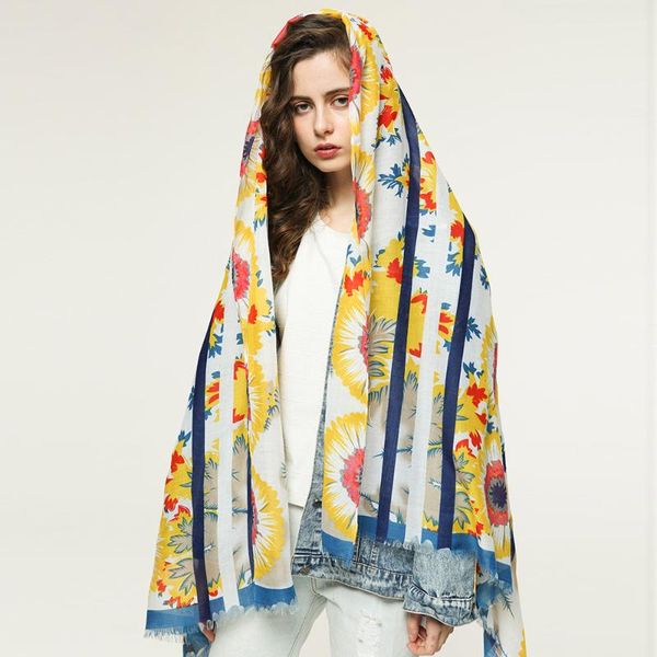 scarves women's spring and autumn fashion cotton linen ladies sunflower pattern printed, Blue;gray
scarves women's spring and autumn fashion cotton linen ladies sunflower pattern printed, Blue;gray
