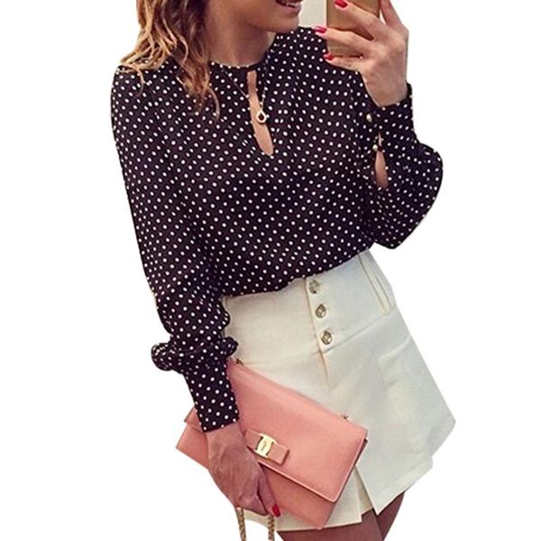 women's blouses & shirts women casual dot bubble wave point of the long sleeve loose shirt blouse spring summer polka, White
women's blouses & shirts women casual dot bubble wave point of the long sleeve loose shirt blouse spring summer polka, White