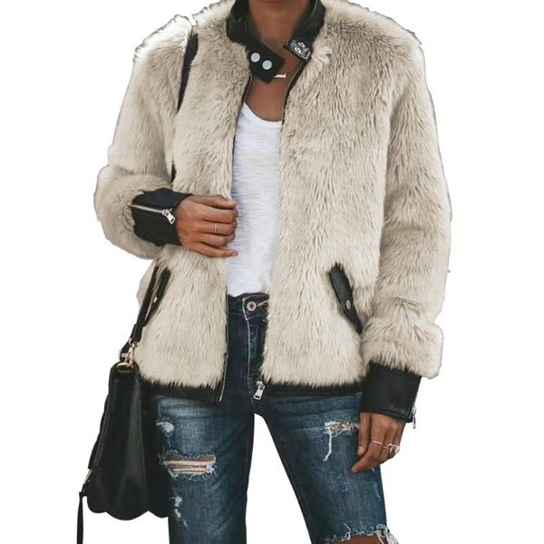 women's fur & faux autumn winter women teddy bear jackets 2021 fashion thick warm fleece leather coats female patchwork pocket zip up s, Black
women's fur & faux autumn winter women teddy bear jackets 2021 fashion thick warm fleece leather coats female patchwork pocket zip up s, Black