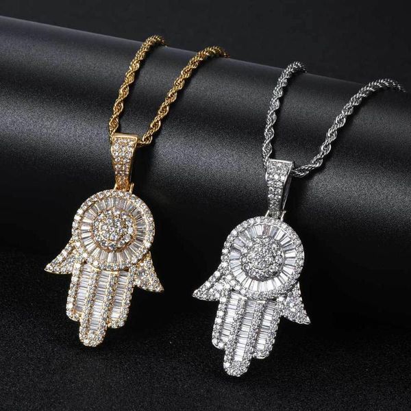 pendant necklaces iced zircon hamsa hand copper material gold color fatima palm pendants necklace hip hop jewelry for mens women, Silver
pendant necklaces iced zircon hamsa hand copper material gold color fatima palm pendants necklace hip hop jewelry for mens women, Silver