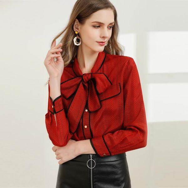women's blouses & shirts xiaomoli silk bow shirt spring and summer style, bright red elegant festive, young women must have 2021 fashi, White
women's blouses & shirts xiaomoli silk bow shirt spring and summer style, bright red elegant festive, young women must have 2021 fashi, White