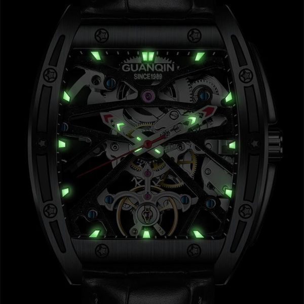 wristwatches guanqin 2021 watch men automatic luminous clock skeleton tourbillon waterproof mechanical montre homme, Slivery;brown
wristwatches guanqin 2021 watch men automatic luminous clock skeleton tourbillon waterproof mechanical montre homme, Slivery;brown