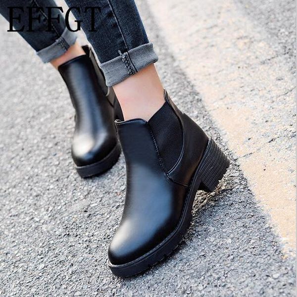 boots style fashion women round head thick bottom pu leather waterproof woman 569, Black
boots style fashion women round head thick bottom pu leather waterproof woman 569, Black