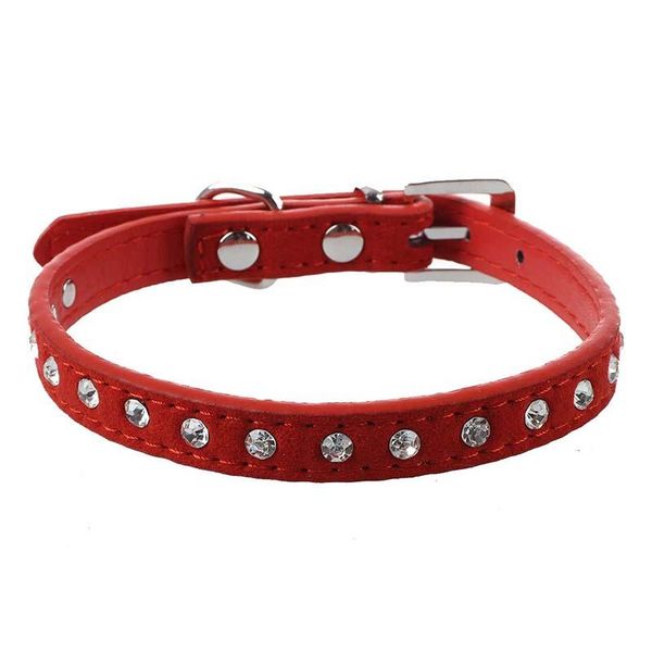 pet dog cat leatherette crystal rhinestone collar size s - red collars & leashes
pet dog cat leatherette crystal rhinestone collar size s - red collars & leashes