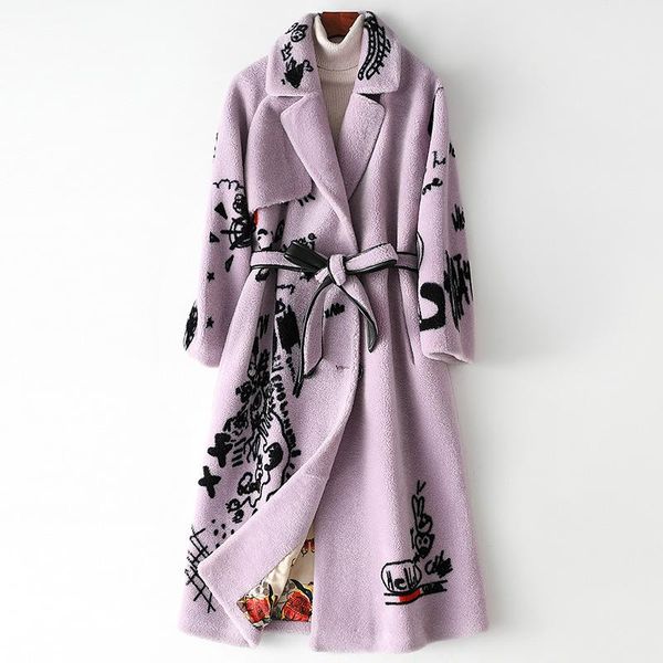 women's fur & faux purple printed sheep sheared coats jackets ladies women 100% wool thick warm long overcoats for winter outwear size, Black
women's fur & faux purple printed sheep sheared coats jackets ladies women 100% wool thick warm long overcoats for winter outwear size, Black