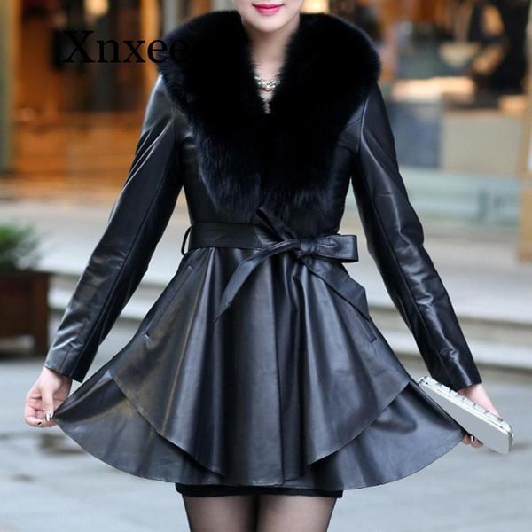 women's leather & faux elegant winter cardigan ruffled coat outfit long sleeve pu temperament outwear trend fur women black
women's leather & faux elegant winter cardigan ruffled coat outfit long sleeve pu temperament outwear trend fur women black