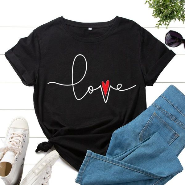 women's t-shirt women summer short sleeve cotton 100% love letter print fashion female casual clothes o-neck loose regular shirt tee to, White
women's t-shirt women summer short sleeve cotton 100% love letter print fashion female casual clothes o-neck loose regular shirt tee to, White
